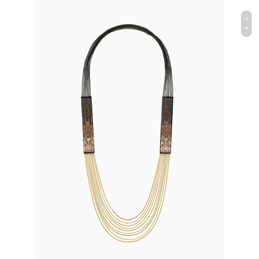 NIB Retired gold chain layered necklace